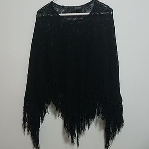 NWOT black poncho
